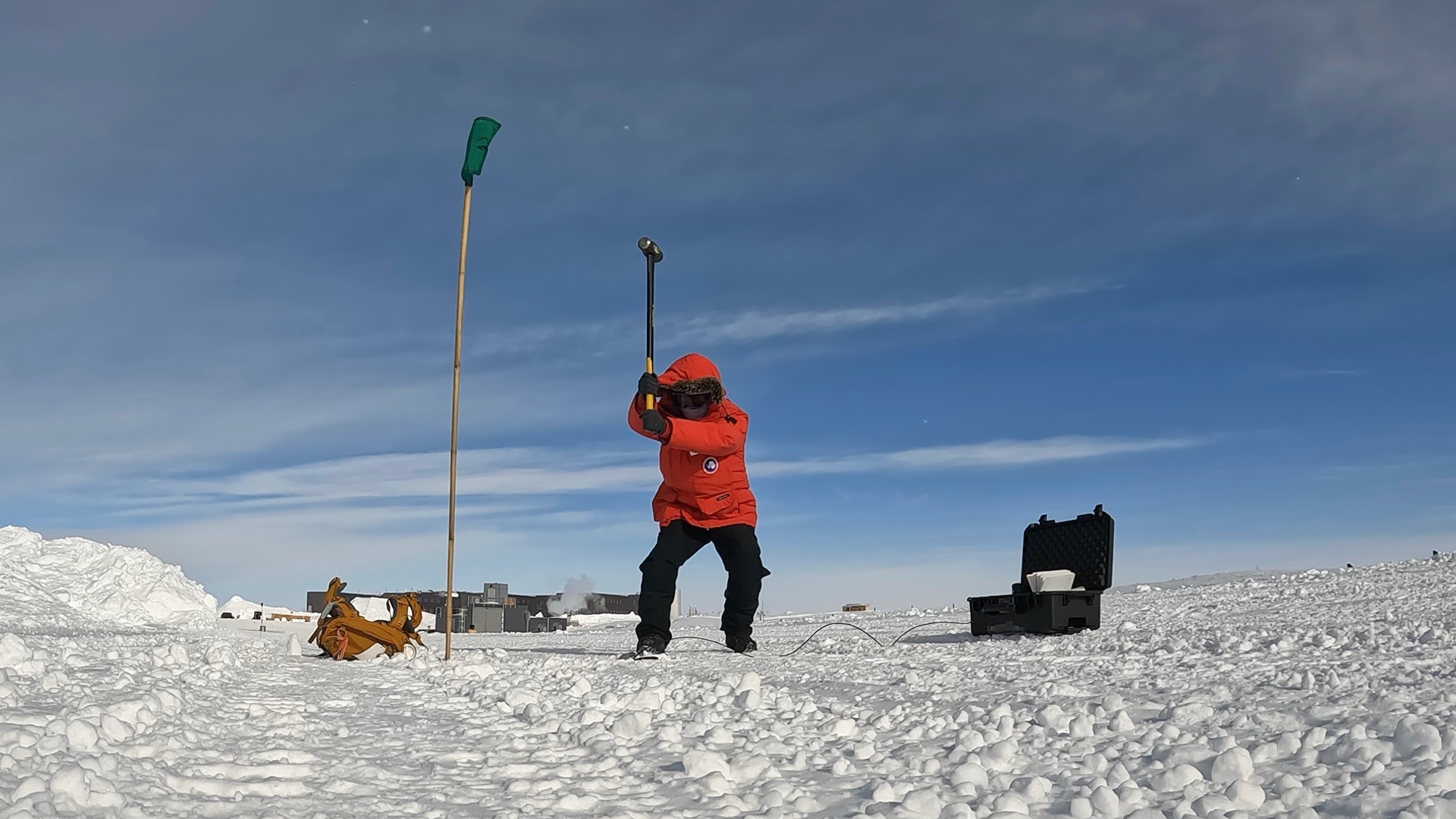 Zhan striking the South Pole