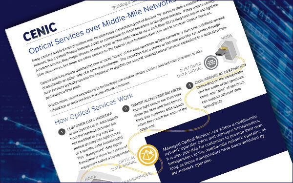 Optical Services over Middle-Mile Networks